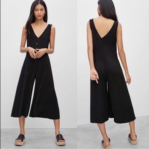 Aritzia Talula Ovington Black Button Up Jumpsuit